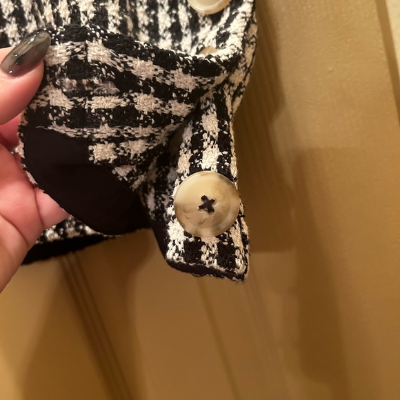 Black/White Houndstooth Anthropologie Top - Picture 4 of 8